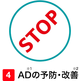 4.AD※1の予防・改善※2