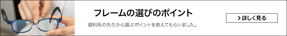 フレーム選びのポイント｜詳しく見る