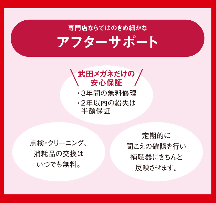 専門店ならではのきめ細かなアフターサポート