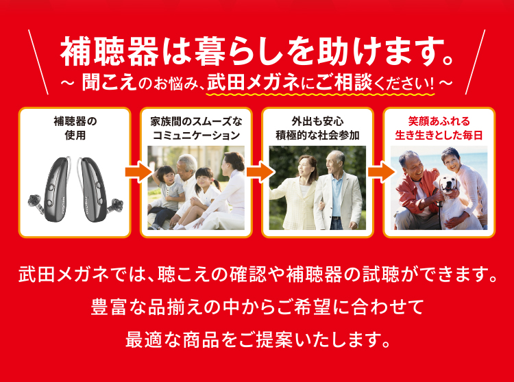 補聴器は暮らしを助けます。